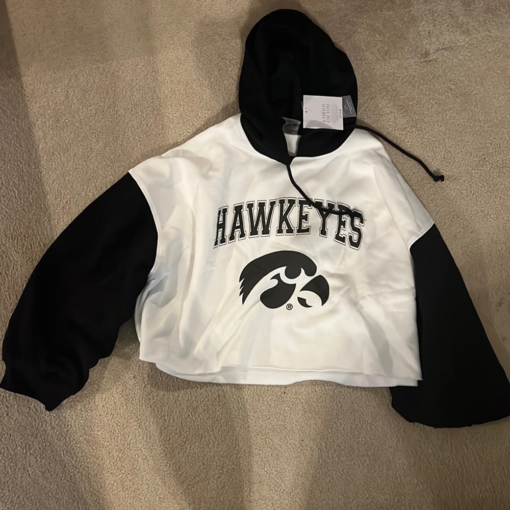 Iowa Hawkeye Crop Hoodie